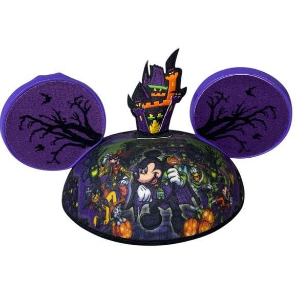 Disney Accessories - DISNEY Spooky Halloween Purple Ears Hat